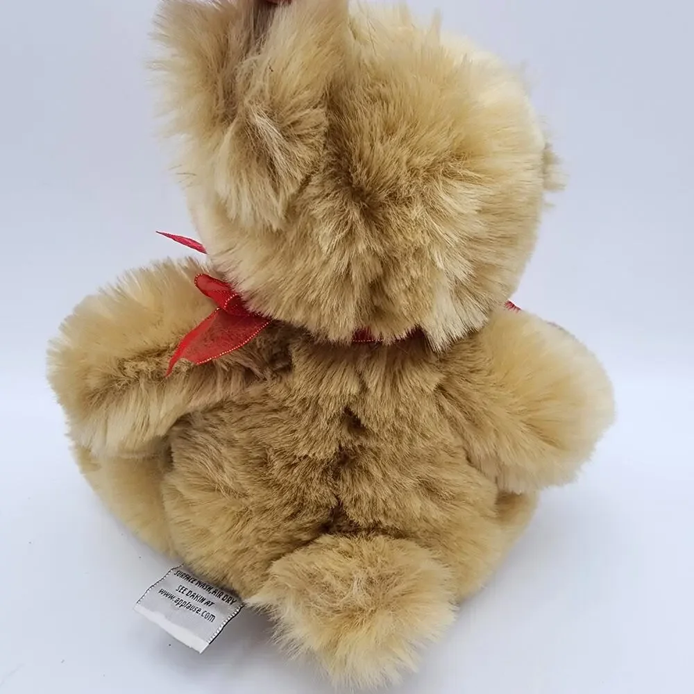 Dakin Teddy Bear Holding Heart Plush Stuffed Animal 8